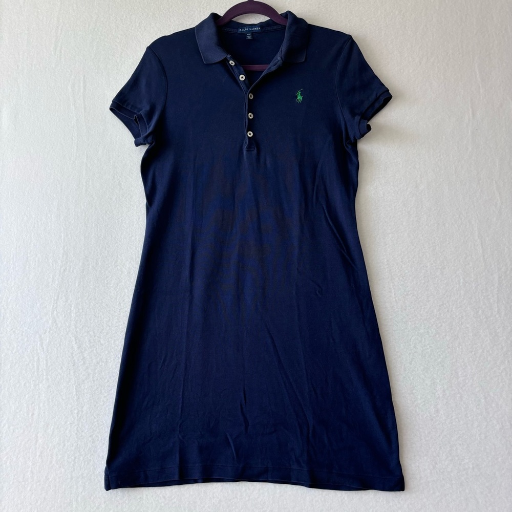 Ralph Lauren Navy Blue Polo Shirt Dress Sz Medium